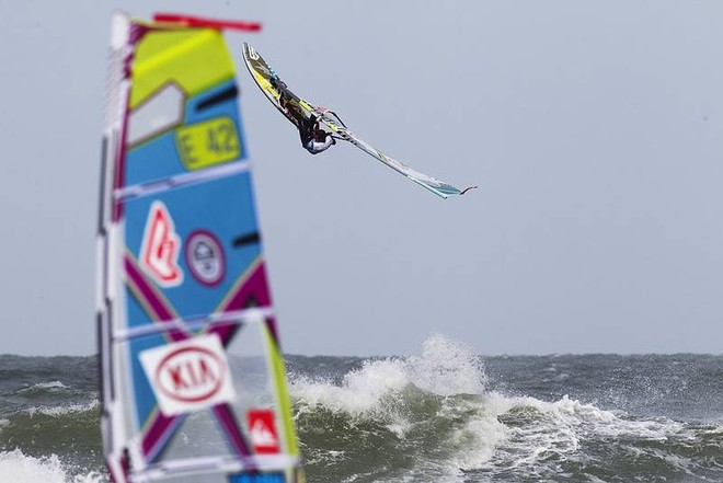 Brawzinho back loop - KIA Cold Hawaii PWA World Cup, Denmark ©  John Carter / PWA http://www.pwaworldtour.com